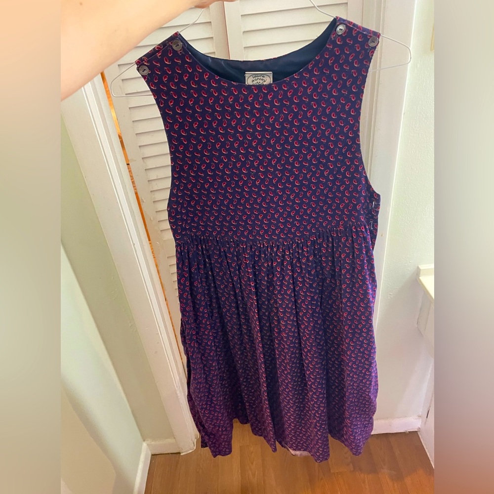Size 6 Laura Ashley velvet paisley dress